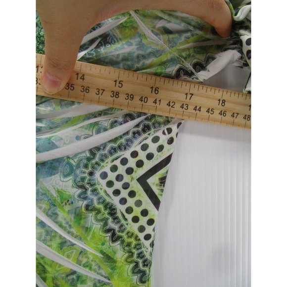 One World Blouse XS Pullover Top Floral Beaded Crochet Pleated Boho - Picture 5 of 10